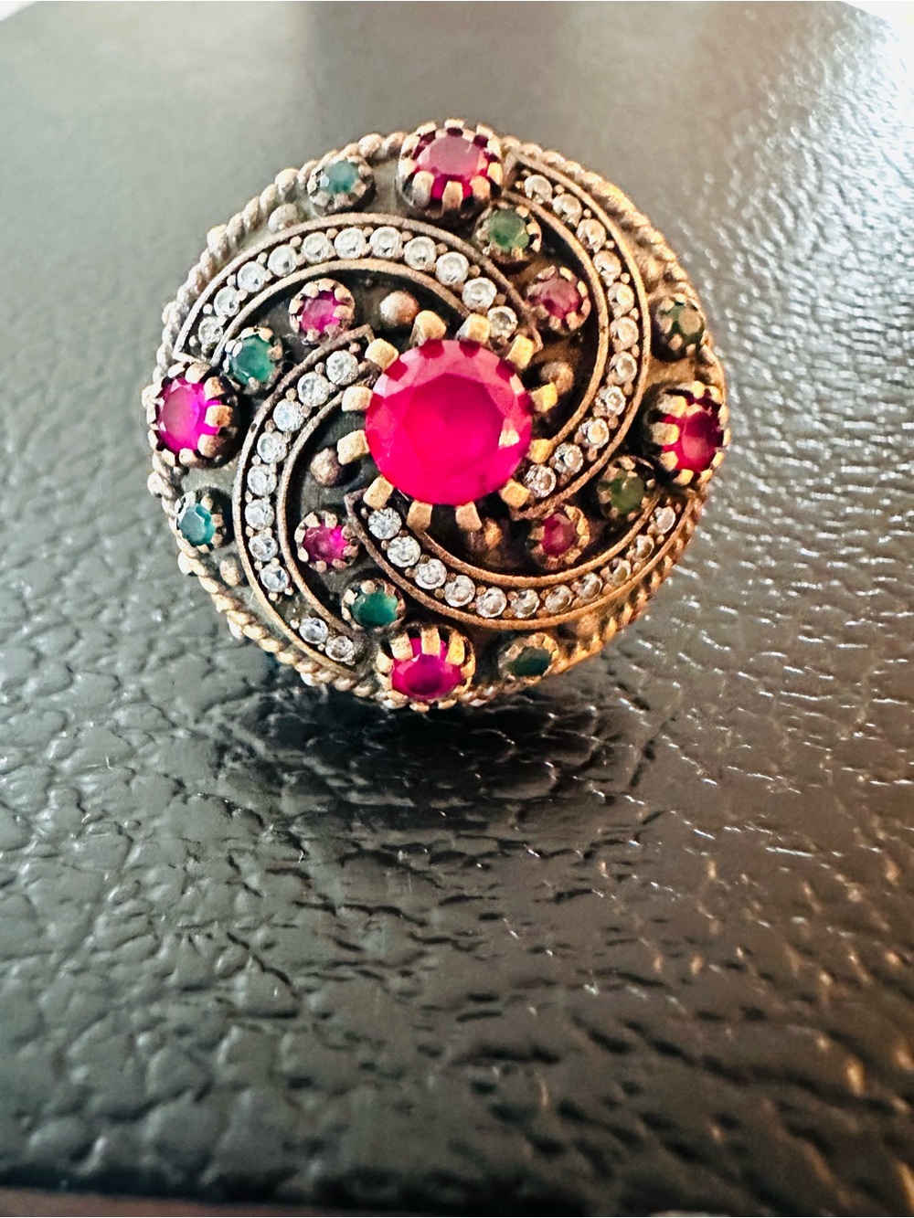Gorgeous Sterling silver handmade Vintage Statement Ring.